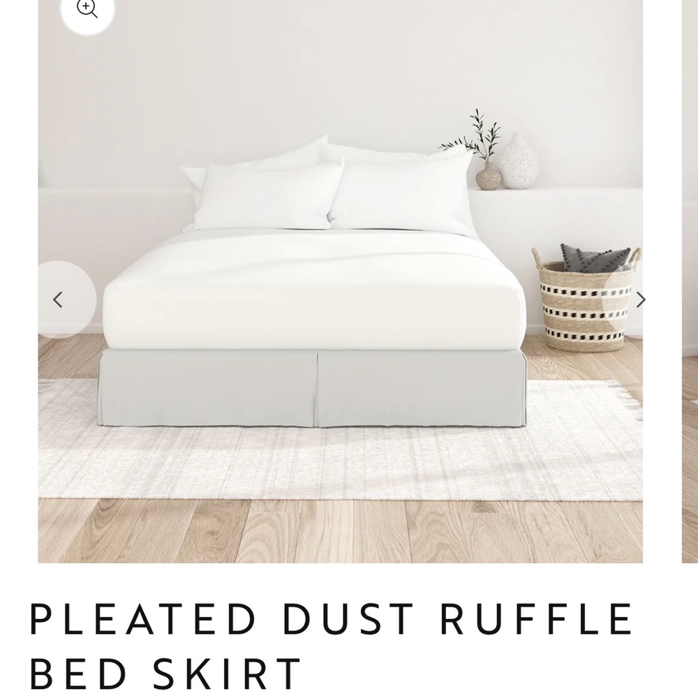 Pleated Dust Ruffle in Gray - Picture 2 of 8